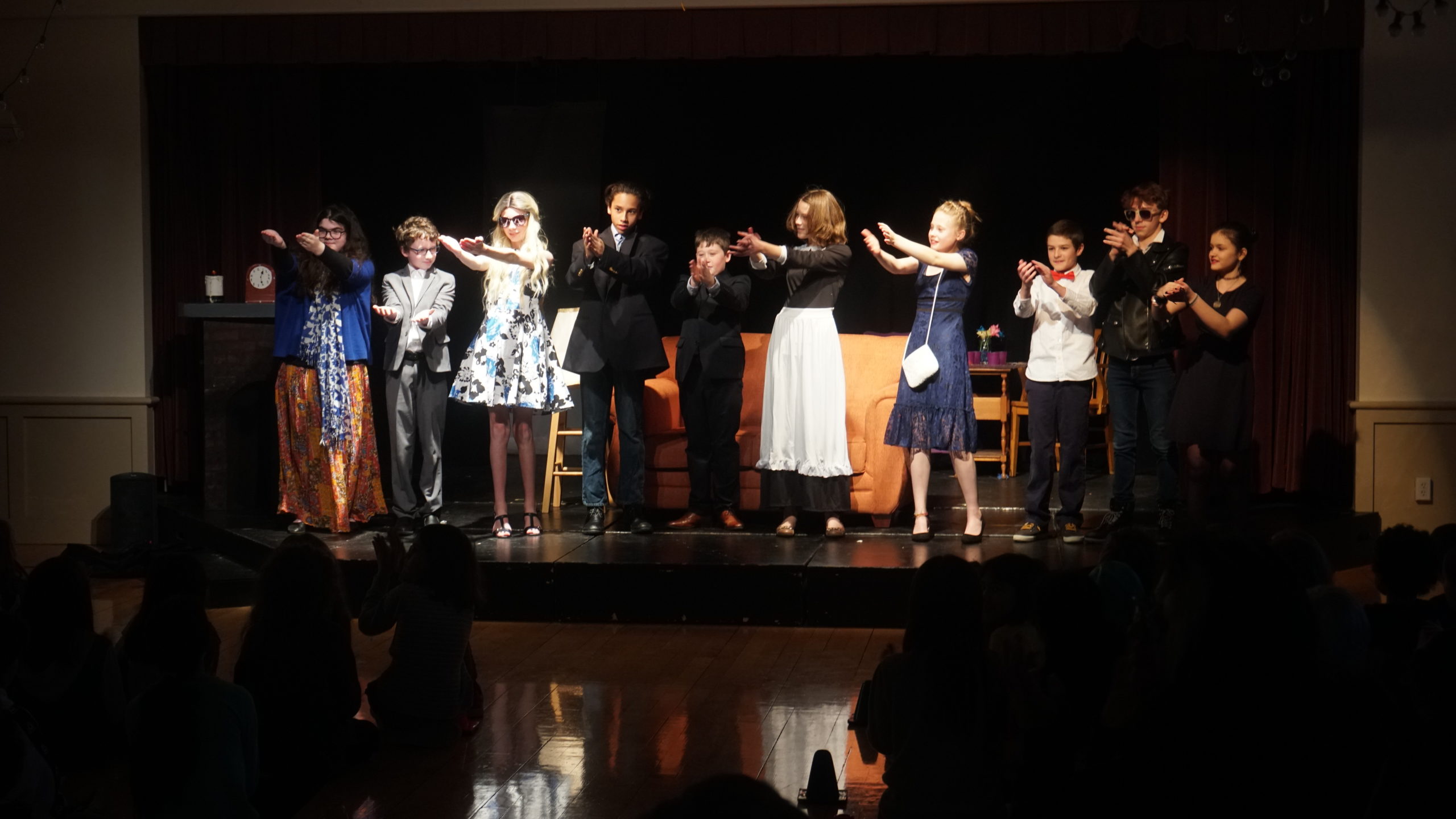 Middle school student performing arts project for Cambridge Friends School Drama