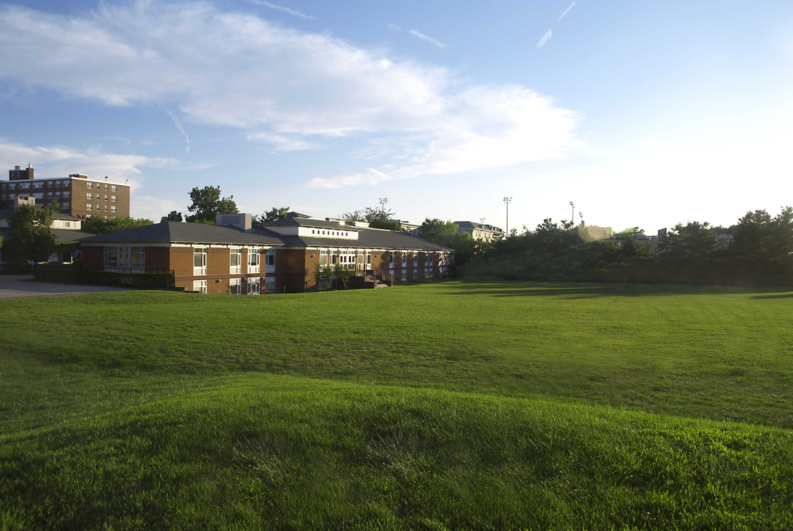 Soccer Field and the school building